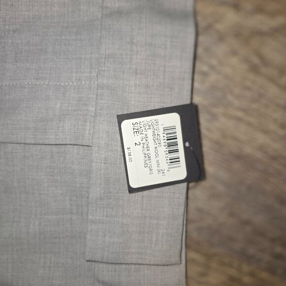 NWT Club Monaco Lightweight Wool Mini Skirt Light Heather Grey Size 2 - Picture 6 of 7